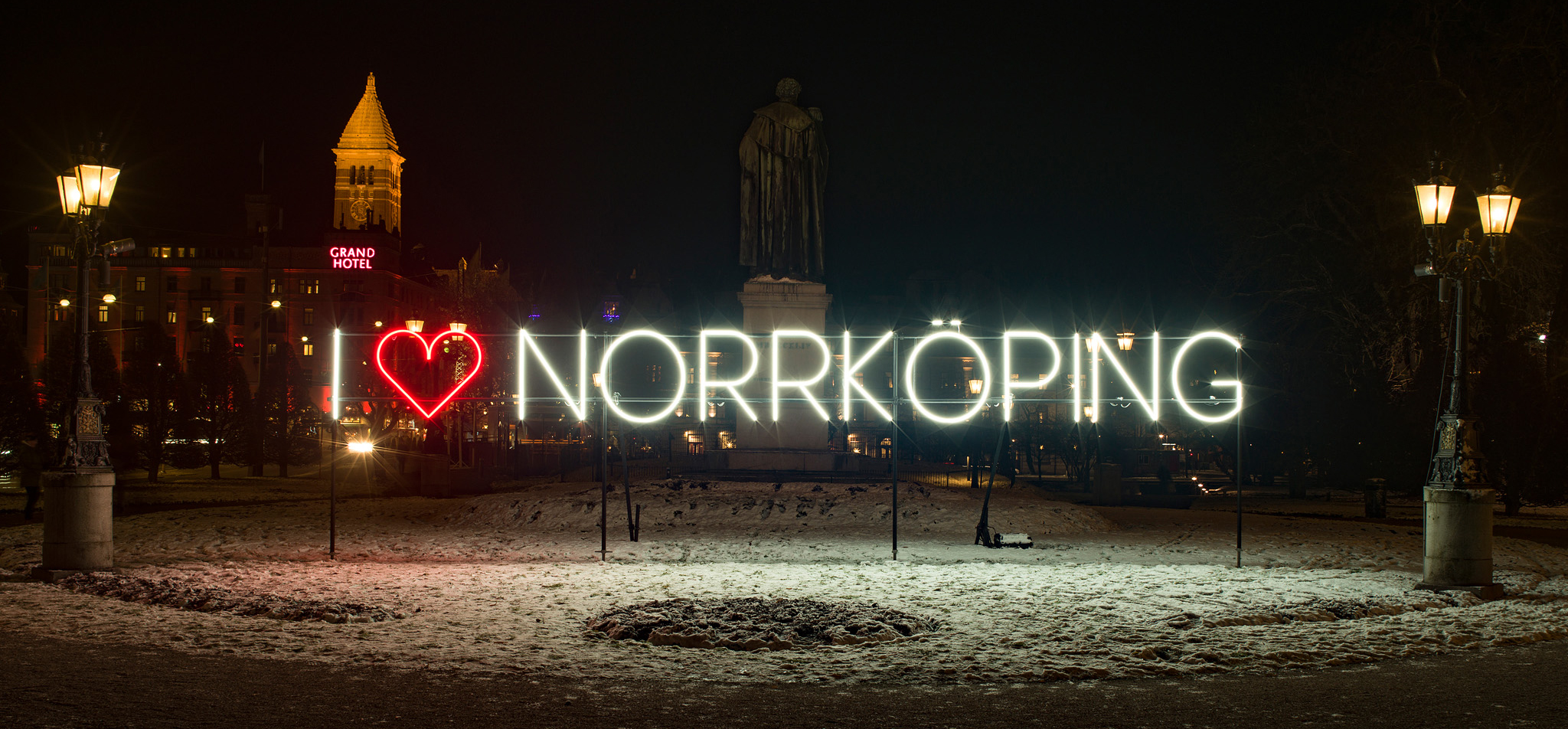 Belysta bokstäver – I hjärta Norrköping